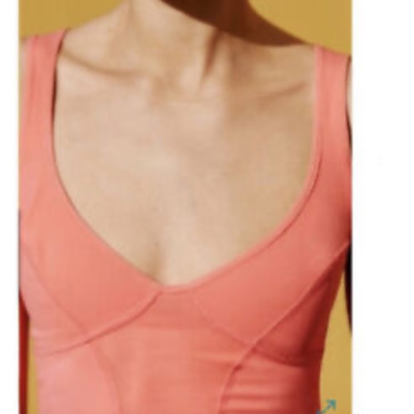 Free People Heart of Gold Leotard in Strawberry sz small - Picture 2 of 4
